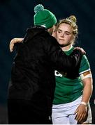 20 November 2021; Cliodhna Moloney of Ireland and head coach Adam Griggs after the Autumn Test Series match between Ireland and Japan at the RDS Arena in Dublin. Photo by Harry Murphy/Sportsfile
