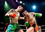 20 November 2021; Eoin Shiro, right, and Liam Devaney during their ISKA Irish K1 Light Heavyweight Title bout against Alex Akimov at Capital 1 Dublin in the National Basketball Arena, Tallaght, Dublin. Photo by David Fitzgerald/Sportsfile