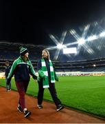 24 November 2021; (EDITORS NOTE: A special effects camera filter was used for this image.) The O'Dwyers from Balbriggan GAA during the Launch of Ireland Lights Up 2022 in partnership with RTÉ’s Operation Transformation and Get Ireland Walking at Croke Park in Dublin. Photo by David Fitzgerald/Sportsfile