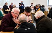 20 November 2021; The Barr na Cúille team, representing Leitrim, of Aidan Dockery, Paul Dockery, Gerard Reilly and Padraig Reilly during Tráth na gCeist at the Scór Sinsir 2020 All-Ireland Finals at the Connacht GAA Air Dome in Bekan, Mayo. Photo by Piaras Ó Mídheach/Sportsfile