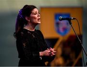 20 November 2021; Sinead Egan of Achadh Na Sileann, representing Leitrim and Connacht, during the Amhránaíocht Aonair competition at Scór Sinsir 2020 All-Ireland Finals at the Connacht GAA Air Dome in Bekan, Mayo. Photo by Piaras Ó Mídheach/Sportsfile