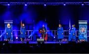 20 November 2021; The Sabhall Phádraig team, representing Down and Ulster, of Angela McGreevy, Gareth McGreevy, Catherine Boyle, Grainne Lynch and Orlagh Carson during the Bailéad-Ghrúpa competition at the Scór Sinsir 2020 All-Ireland Finals at the Connacht GAA Air Dome in Bekan, Mayo. Photo by Piaras Ó Mídheach/Sportsfile