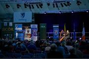 20 November 2021; Siobhan Egan of Tulach Sheasta, representing Tipperary and Munster, during the Amhránaíocht Aonair competition at Scór Sinsir 2020 All-Ireland Finals at the Connacht GAA Air Dome in Bekan, Mayo. Photo by Piaras Ó Mídheach/Sportsfile