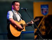 20 November 2021; Jack Gladney of Naomh Moling, representing Carlow and Leinster, during the Amhránaíocht Aonair competition at Scór Sinsir 2020 All-Ireland Finals at the Connacht GAA Air Dome in Bekan, Mayo. Photo by Piaras Ó Mídheach/Sportsfile