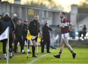 21 November 2021; Aidan McElligott of St Columbas Mullinalaghta leaves the field after being sent off during the AIB Leinster GAA Football Senior Club Championship First Round match between St Columbas Mullinalaghta and Blessington at Glennon Brothers Pearse Park in Longford. Photo by David Fitzgerald/Sportsfile