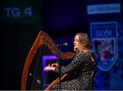 20 November 2021; Siobhan Egan of Tulach Sheasta, representing Tipperary and Munster, during the Amhránaíocht Aonair competition at Scór Sinsir 2020 All-Ireland Finals at the Connacht GAA Air Dome in Bekan, Mayo. Photo by Piaras Ó Mídheach/Sportsfile