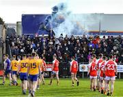 21 November 2021; Supporters watch the parade before the Mayo County Senior Club Football Championship Final match between Knockmore and Belmullet at James Stephen's Park in Ballina, Mayo. Photo by Piaras Ó Mídheach/Sportsfile