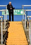 21 November 2021; A supporter studies the match programme before the Offaly County Senior Club Hurling Championship Final match between Coolderry and St Rynagh's at Bord na Mona O'Connor Park in Tullamore, Offaly. Photo by Ben McShane/Sportsfile