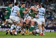 21 November 2021; Tadhg Furlong of Ireland is tackled by Pablo Matera and Tomas Cubelli of Argentina during the Autumn Nations Series match between Ireland and Argentina at Aviva Stadium in Dublin. Photo by Brendan Moran/Sportsfile