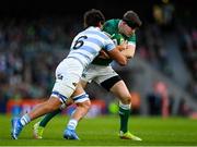 21 November 2021; Garry Ringrose of Ireland is tackled by Santiago Grondona of Argentina during the Autumn Nations Series match between Ireland and Argentina at Aviva Stadium in Dublin. Photo by Harry Murphy/Sportsfile