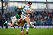 21 November 2021; Santiago Carreras of Argentina is tackled by Robbie Henshaw and Caelan Doris of Ireland during the Autumn Nations Series match between Ireland and Argentina at Aviva Stadium in Dublin. Photo by Seb Daly/Sportsfile