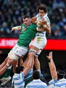 21 November 2021; Santiago Grondona of Argentina and Peter O'Mahony of Ireland contest a lineout during the Autumn Nations Series match between Ireland and Argentina at Aviva Stadium in Dublin. Photo by Brendan Moran/Sportsfile