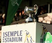 21 November 2021; The O'Dwyer Cup before the Tipperary County Senior Club Football Championship Final match between Clonmel Commercials and Loughmore-Castleiney at Semple Stadium in Thurles, Tipperary. Photo by Michael P Ryan/Sportsfile