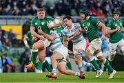 21 November 2021; Tadhg Furlong of Ireland is tackled by Julian Montoya of Argentina during the Autumn Nations Series match between Ireland and Argentina at Aviva Stadium in Dublin. Photo by Brendan Moran/Sportsfile