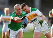 21 November 2021; Jason Lonergan of Clonmel Commercials in action against Willie Eviston of Loughmore-Castleiney during the Tipperary County Senior Club Football Championship Final match between Clonmel Commercials and Loughmore-Castleiney at Semple Stadium in Thurles, Tipperary. Photo by Michael P Ryan/Sportsfile