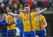 21 November 2021; Knockmore captain David McHale celebrates after his side's victory in the Mayo County Senior Club Football Championship Final match between Knockmore and Belmullet at James Stephen's Park in Ballina, Mayo. Photo by Piaras Ó Mídheach/Sportsfile