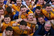 21 November 2021; Knockmore players celebrate after the Mayo County Senior Club Football Championship Final match between Knockmore and Belmullet at James Stephen's Park in Ballina, Mayo. Photo by Piaras Ó Mídheach/Sportsfile