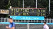21 November 2021; A general view of a scoreless scoreboard during the Go Ahead Dublin County Senior Club Football Championship Final match between St Jude's and Kilmacud Crokes at Parnell Park in Dublin. Photo by Daire Brennan/Sportsfile