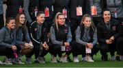 21 November 2021; Wexford Youths players pose for a photograph the 2021 EVOKE.ie FAI Women's Cup Final between Wexford Youths and Shelbourne at Tallaght Stadium in Dublin. Photo by Stephen McCarthy/Sportsfile