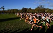 21 November 2021; A general view of action during the Junior Women's event at the Irish Life Health National Cross Country Championships at Santry Demense in Dublin. Photo by Ramsey Cardy/Sportsfile