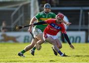 21 November 2021; Damien McGlynn of St Thomas' in action against Sylvie Og Linnane of Gort during the Galway County Senior Club Hurling Championship Semi-Final match between Gort and St Thomas' at Pearse Stadium in Salthill, Galway. Photo by Ray Ryan/Sportsfile