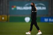 21 November 2021; Chloe Mustaki of Shelbourne before the 2021 EVOKE.ie FAI Women's Cup Final between Wexford Youths and Shelbourne at Tallaght Stadium in Dublin. Photo by Stephen McCarthy/Sportsfile