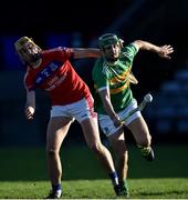 21 November 2021; Richie Cummin of Gort in action against Cian Mahony of St Thomas' during the Galway County Senior Club Hurling Championship Semi-Final match between Gort and St Thomas' at Pearse Stadium in Salthill, Galway. Photo by Ray Ryan/Sportsfile