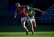 21 November 2021; Richie Cummin of Gort in action against Cian Mahony of St Thomas' during the Galway County Senior Club Hurling Championship Semi-Final match between Gort and St Thomas' at Pearse Stadium in Salthill, Galway. Photo by Ray Ryan/Sportsfile