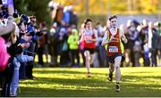 21 November 2021; Nicholas Griggs of Mid Ulster AC, Derry, on his way to winning the Junior Men's event during the Irish Life Health National Cross Country Championships at Santry Demense in Dublin. Photo by Ramsey Cardy/Sportsfile