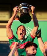 21 November 2021; Loughmore-Castleiney captain Willie Eviston lifts The O'Dwyer Cup after the Tipperary County Senior Club Football Championship Final match between Clonmel Commercials and Loughmore-Castleiney at Semple Stadium in Thurles, Tipperary. Photo by Michael P Ryan/Sportsfile