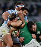21 November 2021; Garry Ringrose of Ireland is tackled by Jeronimo De La Fuente of Argentina during the Autumn Nations Series match between Ireland and Argentina at Aviva Stadium in Dublin. Photo by Brendan Moran/Sportsfile