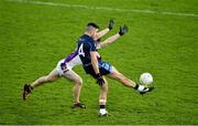 21 November 2021; David Mannix of St. Jude's in action against Hugh Kenny of Kilmacud Crokes during the Go Ahead Dublin County Senior Club Football Championship Final match between St Jude's and Kilmacud Crokes at Parnell Park in Dublin. Photo by Daire Brennan/Sportsfile