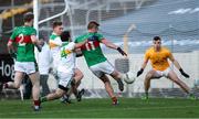 21 November 2021; John McGrath of Loughmore-Castleiney shoots to score his side's first and winning goal during the Tipperary County Senior Club Football Championship Final match between Clonmel Commercials and Loughmore-Castleiney at Semple Stadium in Thurles, Tipperary. Photo by Michael P Ryan/Sportsfile