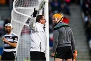 21 November 2021; Cathal Hickey of Glen Rovers has a coming together with an umpire during the Cork County Senior Club Hurling Championship Final match between Glen Rovers and Midleton at Páirc Ui Chaoimh in Cork. Photo by Eóin Noonan/Sportsfile