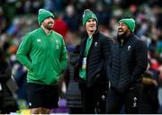 21 November 2021; Ireland players, from left, Jack Conan, Jonathan Sexton and Bundee Aki during the Autumn Nations Series match between Ireland and Argentina at Aviva Stadium in Dublin. Photo by Harry Murphy/Sportsfile