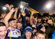 21 November 2021; Kilmacud Crokes' captain Shane Cunningham celebrates with team-mates after the Go Ahead Dublin County Senior Club Football Championship Final match between St Jude's and Kilmacud Crokes at Parnell Park in Dublin. Photo by Daire Brennan/Sportsfile