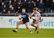 21 November 2021; David Mannix of St. Jude's in action against Dan O'Brien of Kilmacud Crokes during the Go Ahead Dublin County Senior Club Football Championship Final match between St Jude's and Kilmacud Crokes at Parnell Park in Dublin. Photo by Daire Brennan/Sportsfile