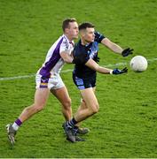21 November 2021; Jack McGuire of St. Jude's in action against Shane Cunningham of Kilmacud Crokes during the Go Ahead Dublin County Senior Club Football Championship Final match between St Jude's and Kilmacud Crokes at Parnell Park in Dublin. Photo by Daire Brennan/Sportsfile