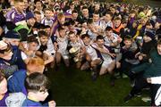 21 November 2021; Kilmacud Crokes players celebrate after the Go Ahead Dublin County Senior Club Football Championship Final match between St Jude's and Kilmacud Crokes at Parnell Park in Dublin. Photo by Daire Brennan/Sportsfile