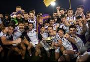 21 November 2021; Kilmacud Crokes' captain Shane Cunningham and his team mates celebrate after the Go Ahead Dublin County Senior Club Football Championship Final match between St Jude's and Kilmacud Crokes at Parnell Park in Dublin. Photo by Ray McManus/Sportsfile