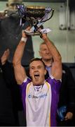 21 November 2021; Kilmacud Crokes' captain Shane Cunningham lifts the cup after the Go Ahead Dublin County Senior Club Football Championship Final match between St Jude's and Kilmacud Crokes at Parnell Park in Dublin. Photo by Ray McManus/Sportsfile