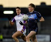 21 November 2021; Pat Spillane of St. Jude's in action against Conor Casey of Kilmacud Crokes during the Go Ahead Dublin County Senior Club Football Championship Final match between St Jude's and Kilmacud Crokes at Parnell Park in Dublin. Photo by Ray McManus/Sportsfile