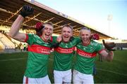 21 November 2021; Loughmore-Castleiney players from left, Brian McGrath, Noel McGrath and Willie Eviston celebrate after the Tipperary County Senior Club Football Championship Final match between Clonmel Commercials and Loughmore-Castleiney at Semple Stadium in Thurles, Tipperary. Photo by Michael P Ryan/Sportsfile