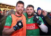 21 November 2021; Aidan McGrath, left, celebrates with team-mate Liam McGrath of Loughmore-Castleiney after the Tipperary County Senior Club Football Championship Final match between Clonmel Commercials and Loughmore-Castleiney at Semple Stadium in Thurles, Tipperary. Photo by Michael P Ryan/Sportsfile