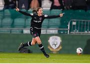 21 November 2021; Edel Kennedy of Wexford Youths celebrates after scoring her side's third goal during the 2021 EVOKE.ie FAI Women's Cup Final between Wexford Youths and Shelbourne at Tallaght Stadium in Dublin. Photo by Stephen McCarthy/Sportsfile