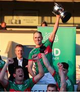 21 November 2021; Willie Eviston of Loughmore-Castleiney lifts the O'Dwyer Cup after the Tipperary County Senior Club Football Championship Final match between Clonmel Commercials and Loughmore-Castleiney at Semple Stadium in Thurles, Tipperary. Photo by Michael P Ryan/Sportsfile