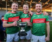 21 November 2021; McGrath brothers, from left, Noel, Brian and John of Loughmore-Castleiney celebrate after the Tipperary County Senior Club Football Championship Final match between Clonmel Commercials and Loughmore-Castleiney at Semple Stadium in Thurles, Tipperary. Photo by Michael P Ryan/Sportsfile