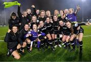 21 November 2021; Wexford Youths players celebrate after winning the 2021 EVOKE.ie FAI Women's Cup Final match between Wexford Youths and Shelbourne at Tallaght Stadium in Dublin. Photo by Stephen McCarthy/Sportsfile