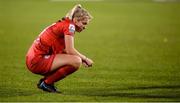 21 November 2021; A dejected Saoirse Noonan of Shelbourne following the 2021 EVOKE.ie FAI Women's Cup Final between Wexford Youths and Shelbourne at Tallaght Stadium in Dublin. Photo by Stephen McCarthy/Sportsfile