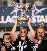21 November 2021; Wexford Youths captain Kylie Murphy and team-mates celebrate with the cup following the 2021 EVOKE.ie FAI Women's Cup Final between Wexford Youths and Shelbourne at Tallaght Stadium in Dublin. Photo by Stephen McCarthy/Sportsfile
